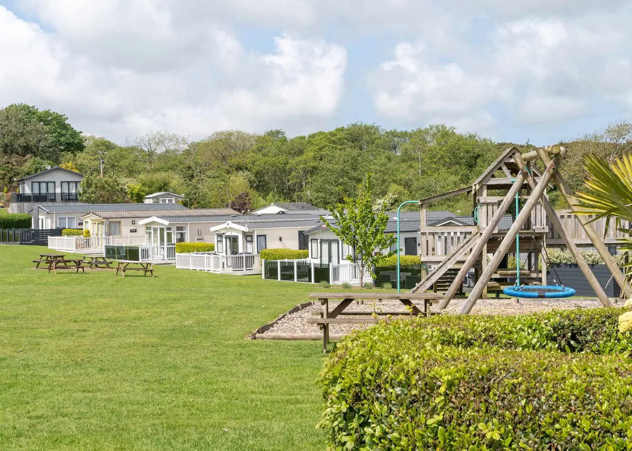 crugan caravans in field with park 2